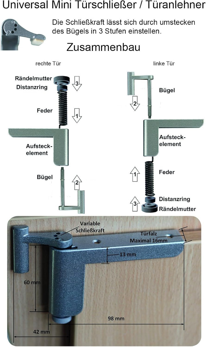 ClipFamily Haustier-Türset für Hunde und Katzen, Aluminium, Silber