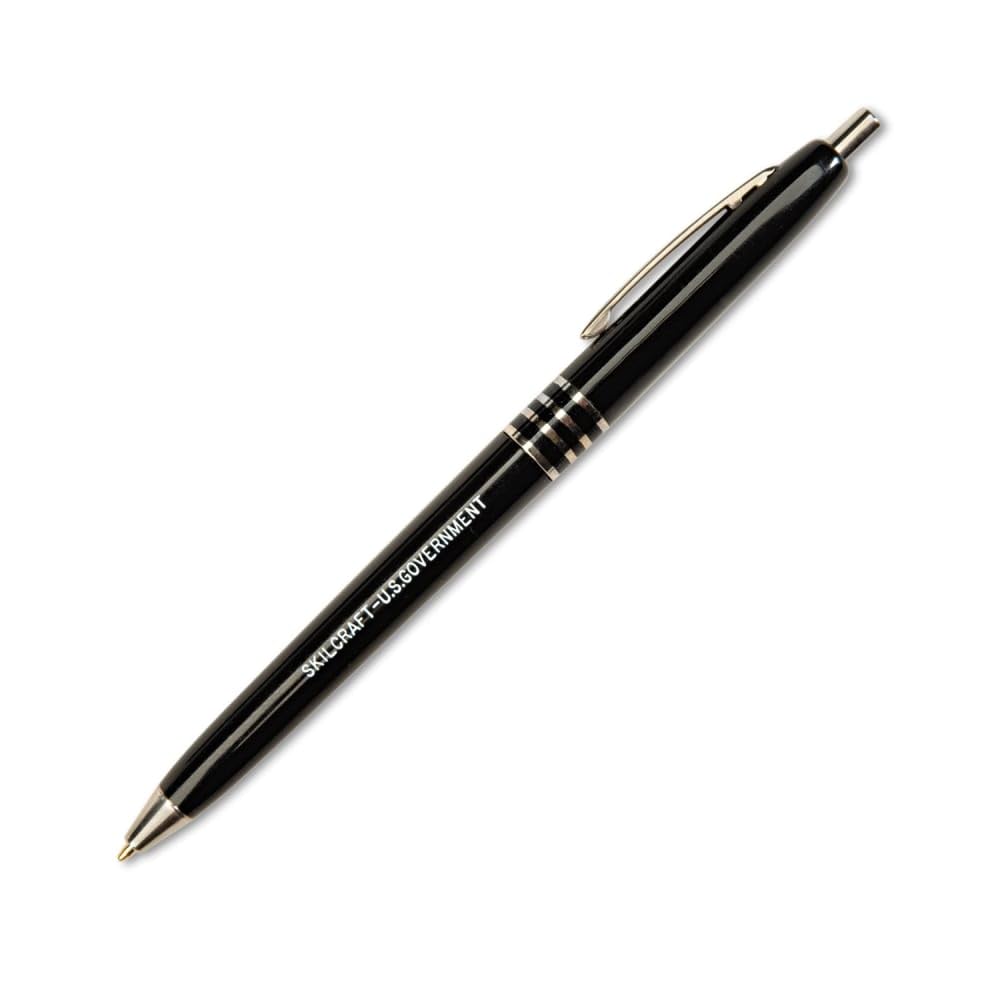 Skilcraft US Regierung Druckkugelschreiber, feine Spitze, schwarze Tinte, 12 Stück (7520-00-935-7135