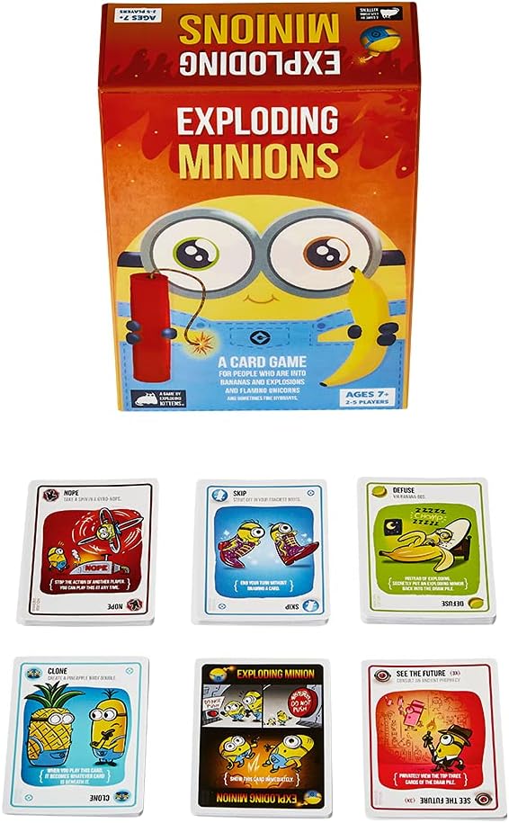Exploding Kittens - 2-5 Players - Ages 7+ - 15 Minutes to Play - Minions Themed High Stakes Card Gam