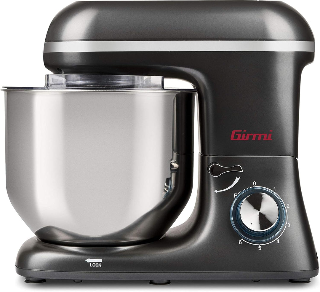 Girmi IM46 Knetmaschine Gastronomo 8 l, Teige von max. 3 kg, Leistung: 1400 W (max. 1800 W), IM4600,