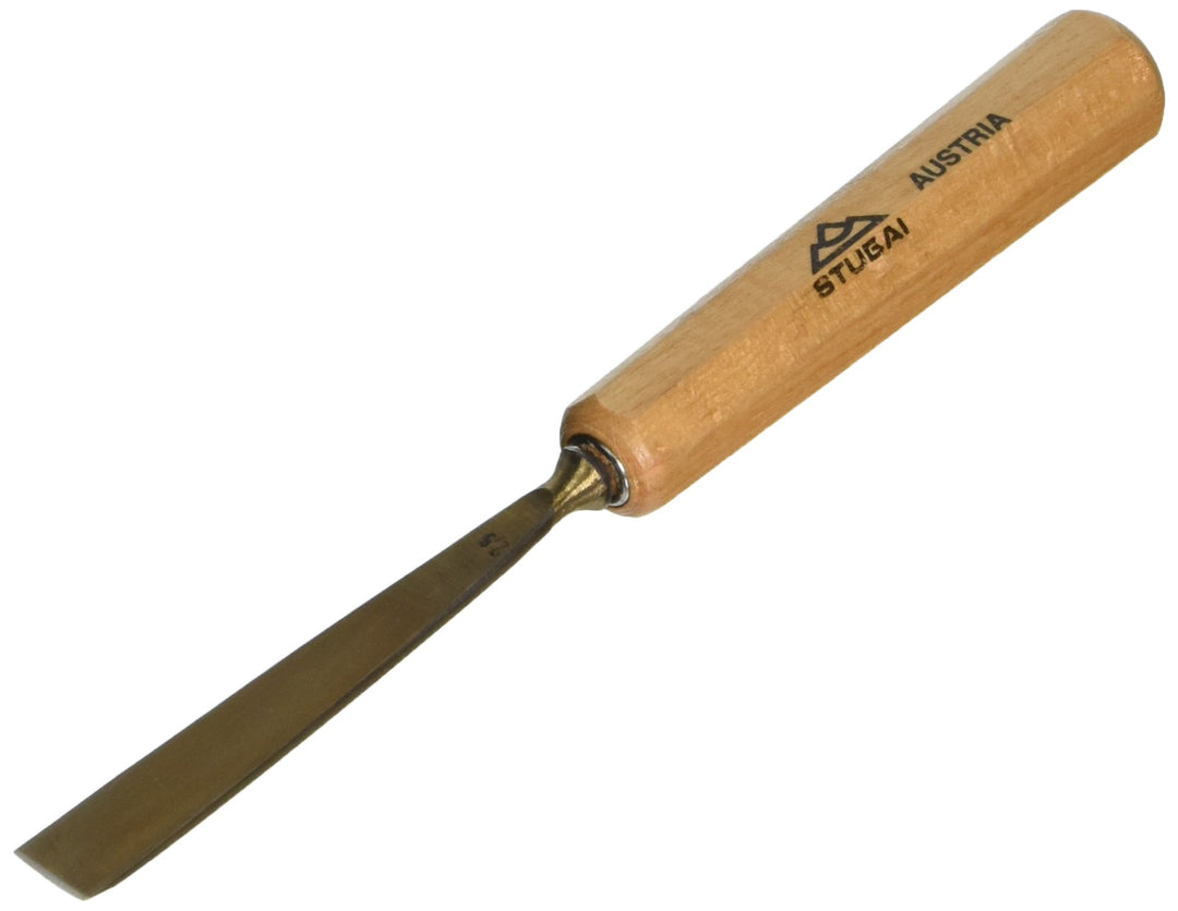 STUBAI Stemmeisen Stechbeitel Serie 52 - Form 48 | Gerades Flacheisen 12 mm, mit Holzgriff, zum Vors