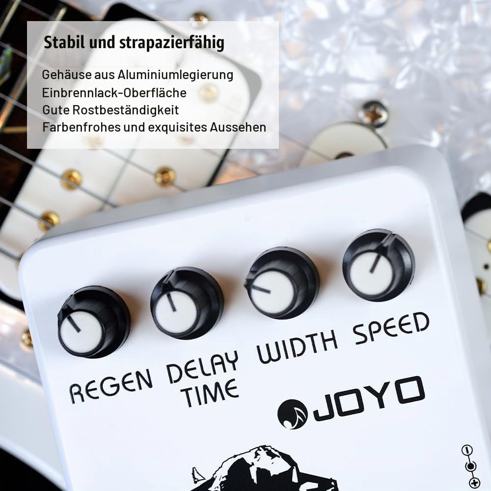 JOYO Flanger-Effektpedal Erzielen Sie metallische Flanger-Sounds und schnelles, zitterndes Vibrato f