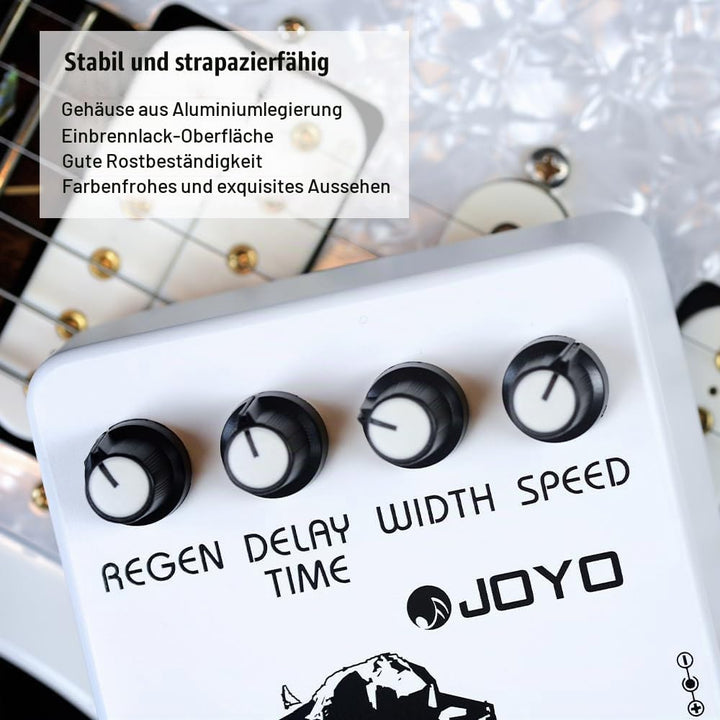JOYO Flanger-Effektpedal Erzielen Sie metallische Flanger-Sounds und schnelles, zitterndes Vibrato f