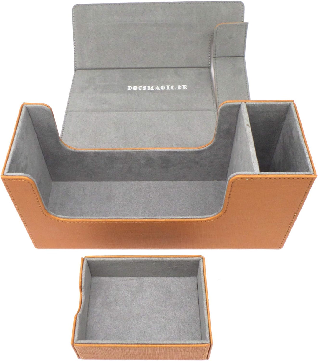 docsmagic.de Premium Magnetic Tray Long Box Gold Small + 2 Flip Boxes - Gold Small + 2 Flip Boxes Go
