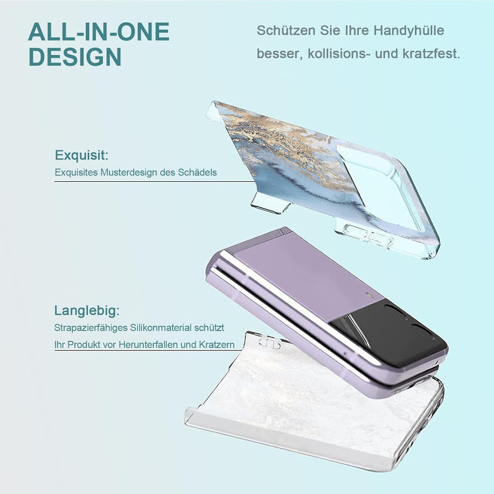 2 Stücke Kompatibel Mit Samsung Galaxy Z Flip 4 5G Hülle Silikon Dünn Klar Case Slim Transparent Fle
