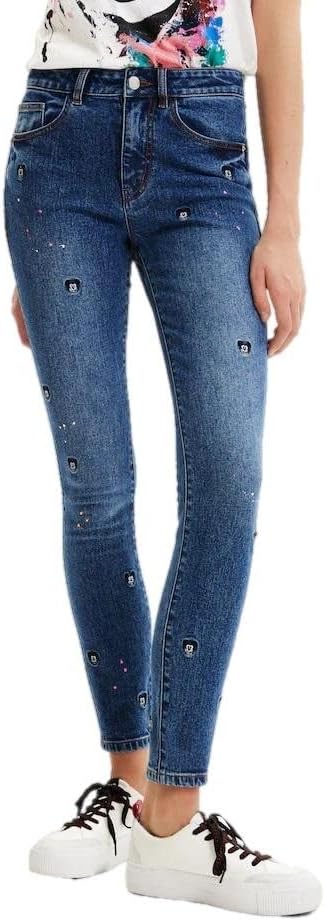 Desigual Damen Casual Pants 34 Blau, 34 Blau