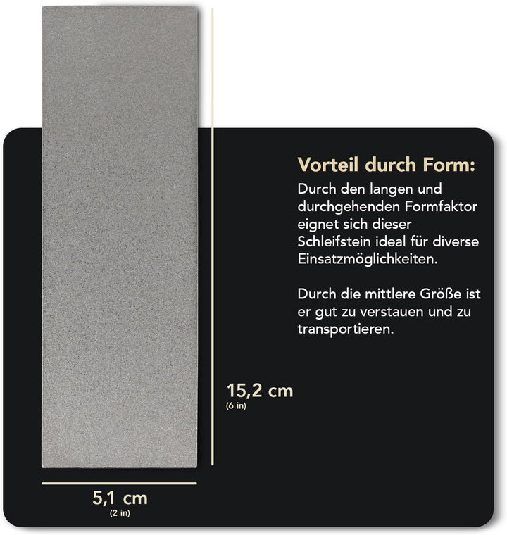 DMT Dia-Sharp doppelseitiger Schärfstein, 15,2cm / 6 Zoll, extrafein/fein, 1 Stück, D6EF Extra-Fein/