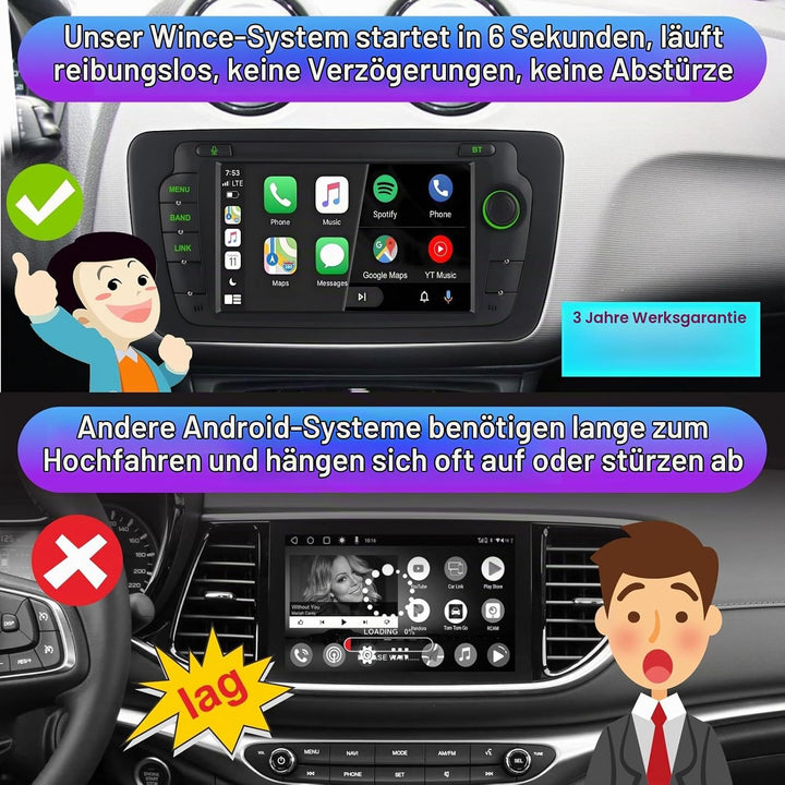 Auto-Radio für Seat Ibiza 6j IV 2008-2014 | Linux-System,Hohe Leistung, Ibiza Radio mit Wireless Car