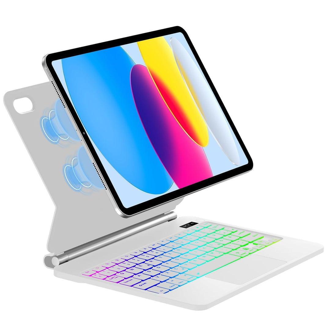 IVEOPPE Magic Keyboard für iPad A16 11. Generation & iPad 10 Gen (2025), Magnetische Freischwebende