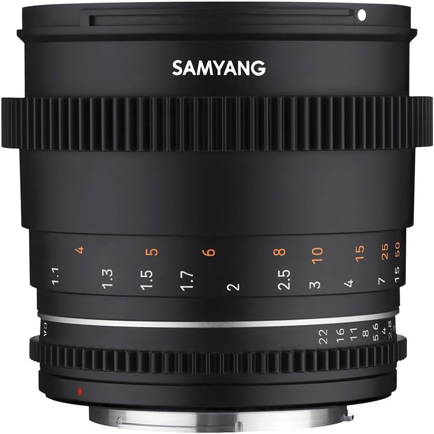 Samyang MF 85mm T1,5 VDSLR MK2 Canon EF – lichtstarkes T1,5 Tele Cine- und Video Objektiv für Canon