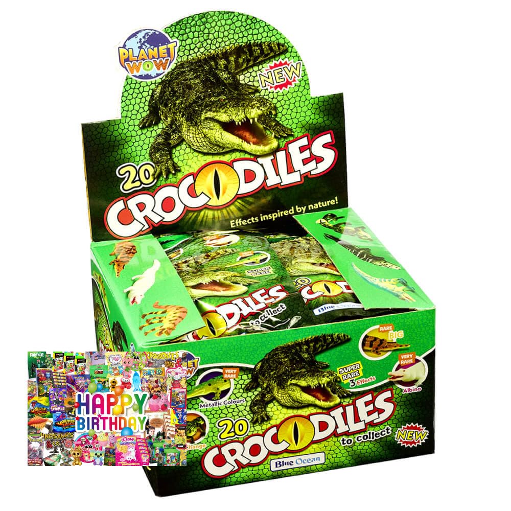 Bundle mit Blue Ocean Crocodiles Sammelfiguren 2025 - Planet Wow Krokodil Figur - 1 Display - Exklus