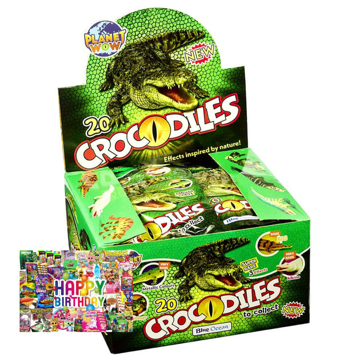 Bundle mit Blue Ocean Crocodiles Sammelfiguren 2025 - Planet Wow Krokodil Figur - 1 Display - Exklus