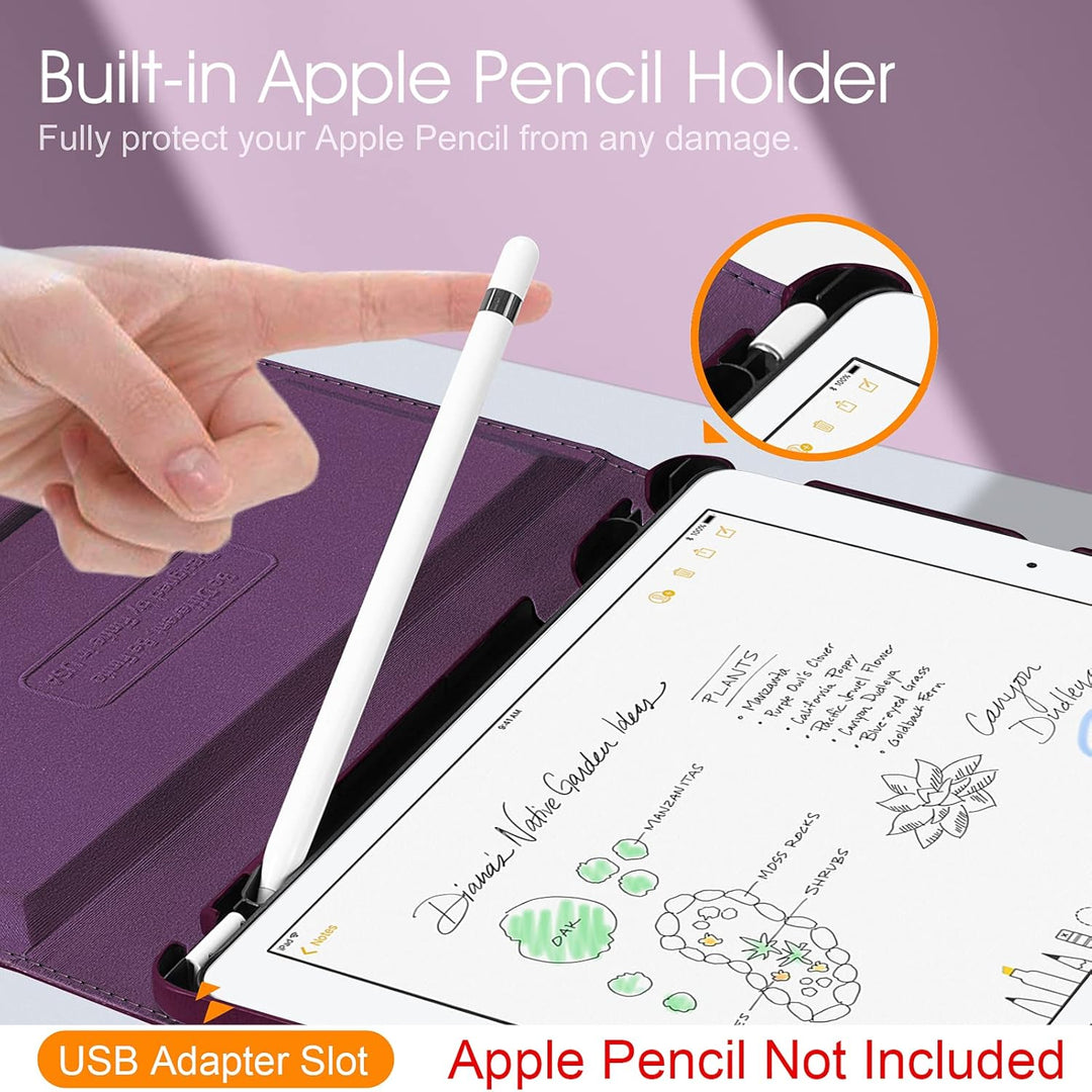 Fintie Hülle für iPad 10.2 Zoll 9.Generation / 8. Gen / 7. Gen (Modell 2021/2020/2019) mit Pencil Ha