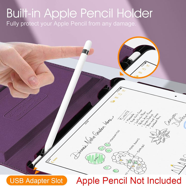 Fintie Hülle für iPad 10.2 Zoll 9.Generation / 8. Gen / 7. Gen (Modell 2021/2020/2019) mit Pencil Ha