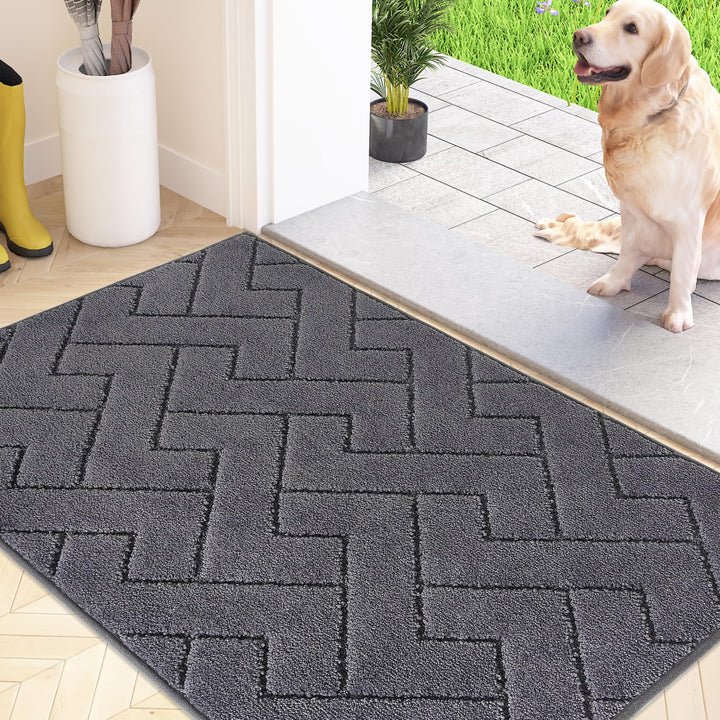 FCSDETAIL Schmutzfangmatte Innen 50 x 80 cm, rutschfeste Fussmatte, waschbar Sauberlaufmatte, absorb