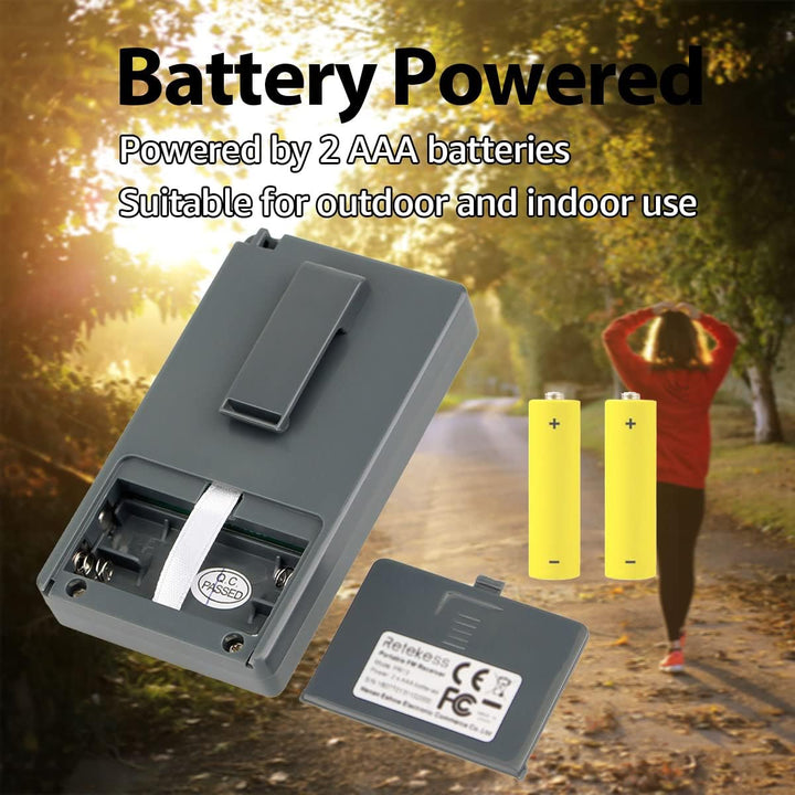 Retekess PR13 FM Radio Batteriebetrieben,FM Empfänger mit Kopfhörer,Stereo,Digitaluhr,Clip,2 AAA Bat