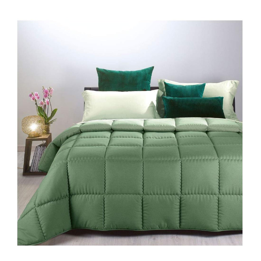 Caleffi Steppdecke Doppelbett Modern aus Mikrofaser Jade Einfarbig Doppelbett Jade, Doppelbett Jade