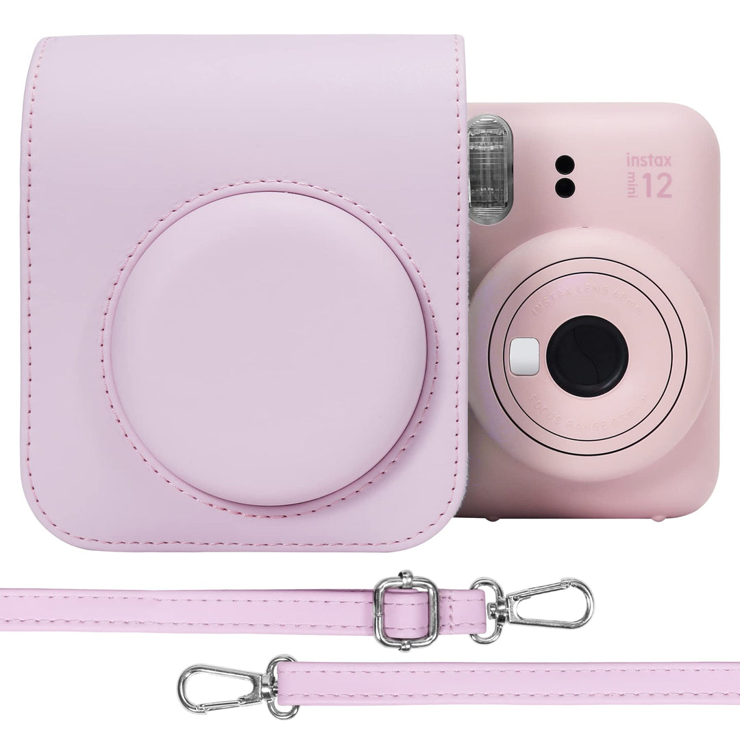 Aenllosi PU Leder Tasche Schutzhülle für Fujifilm Instax Mini 12/Mini 11 Sofortbildkamera Reisetasch