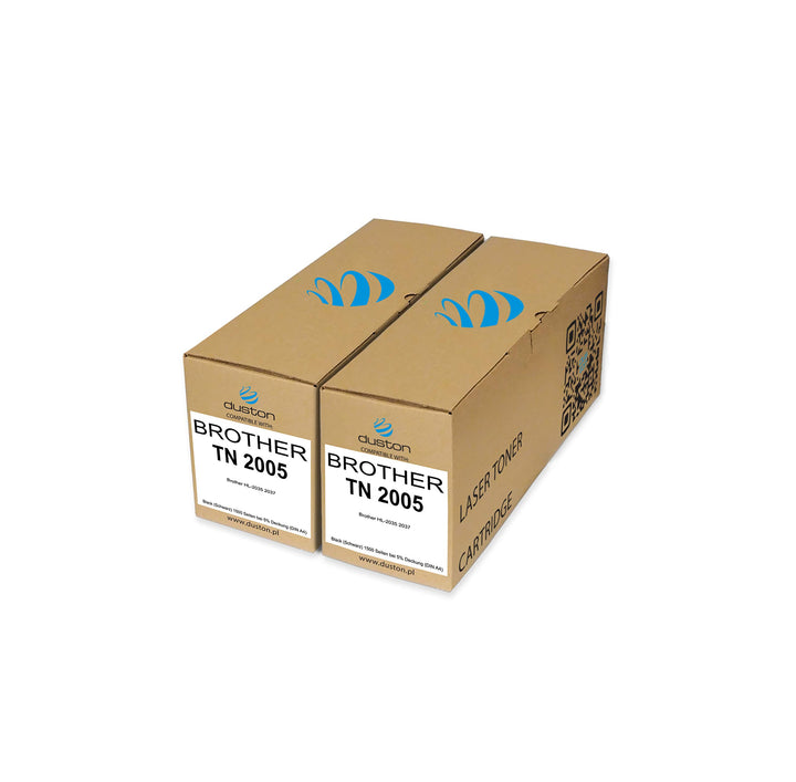 duston 2X TN2005/TN2000 Schwarz Toner kompatibel zu Brother TN-2005 DCP-7010 Fax 2920 HL-2030 HL-203