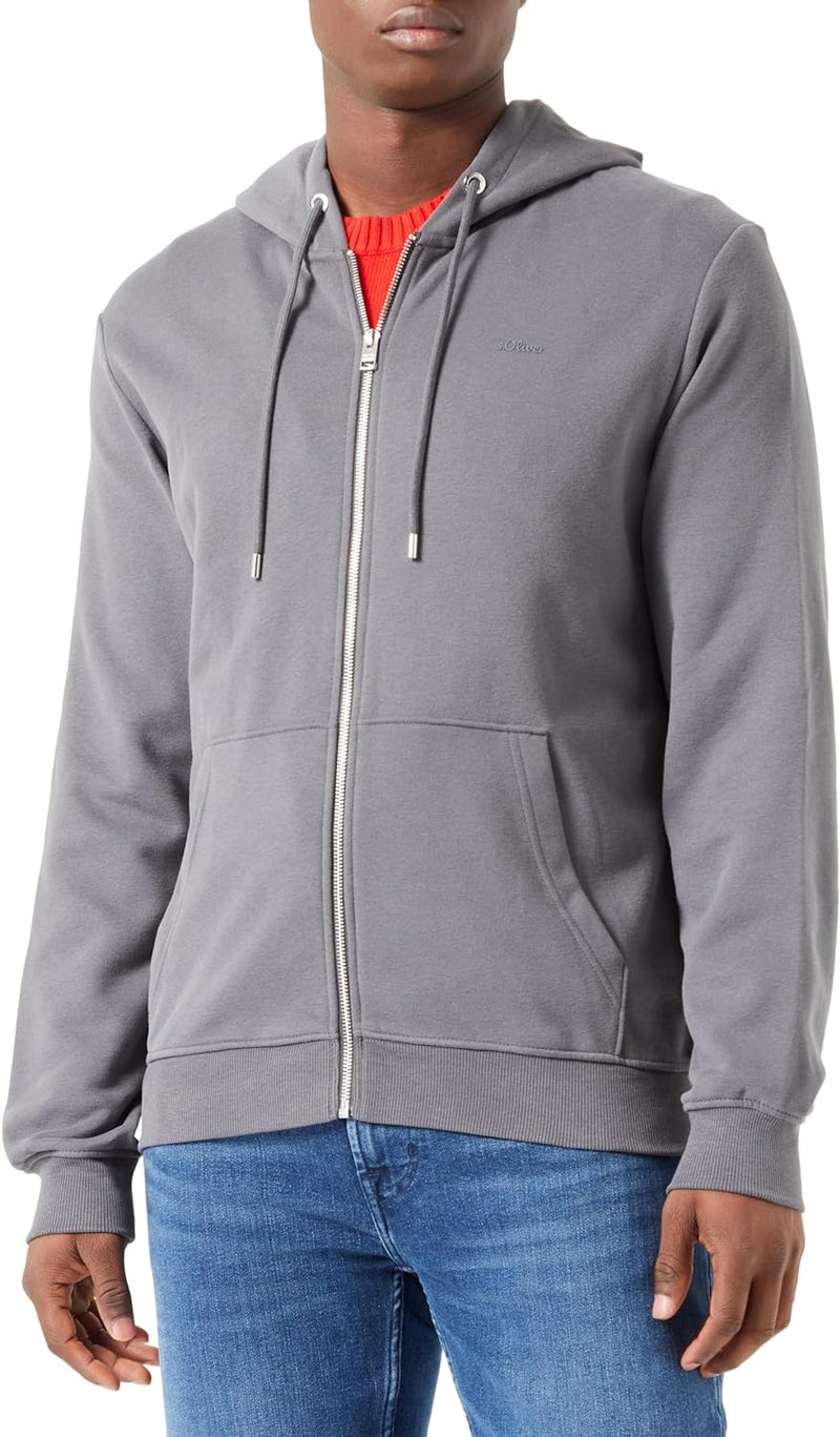 s.Oliver Herren Sweatshirt Jacke S Grau, S Grau