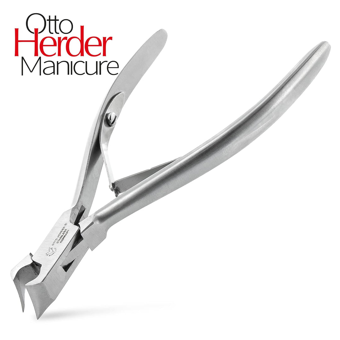 Otto Herder Manicure Nagelzange 11,5 cm, Kopfschneider aus Edelstahl, Nagelschneider für eingewachse