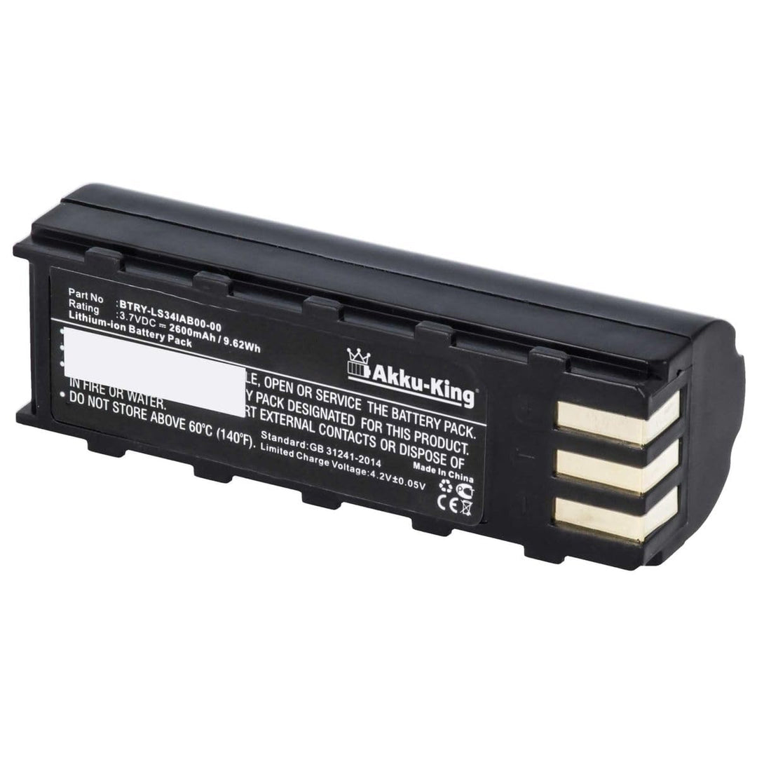 Akku-King Akku Akku kompatibel mit Zebra 21-62606-01 - Li-Ion 2600 mAh - für Zebra MT2000 Symbol DS3