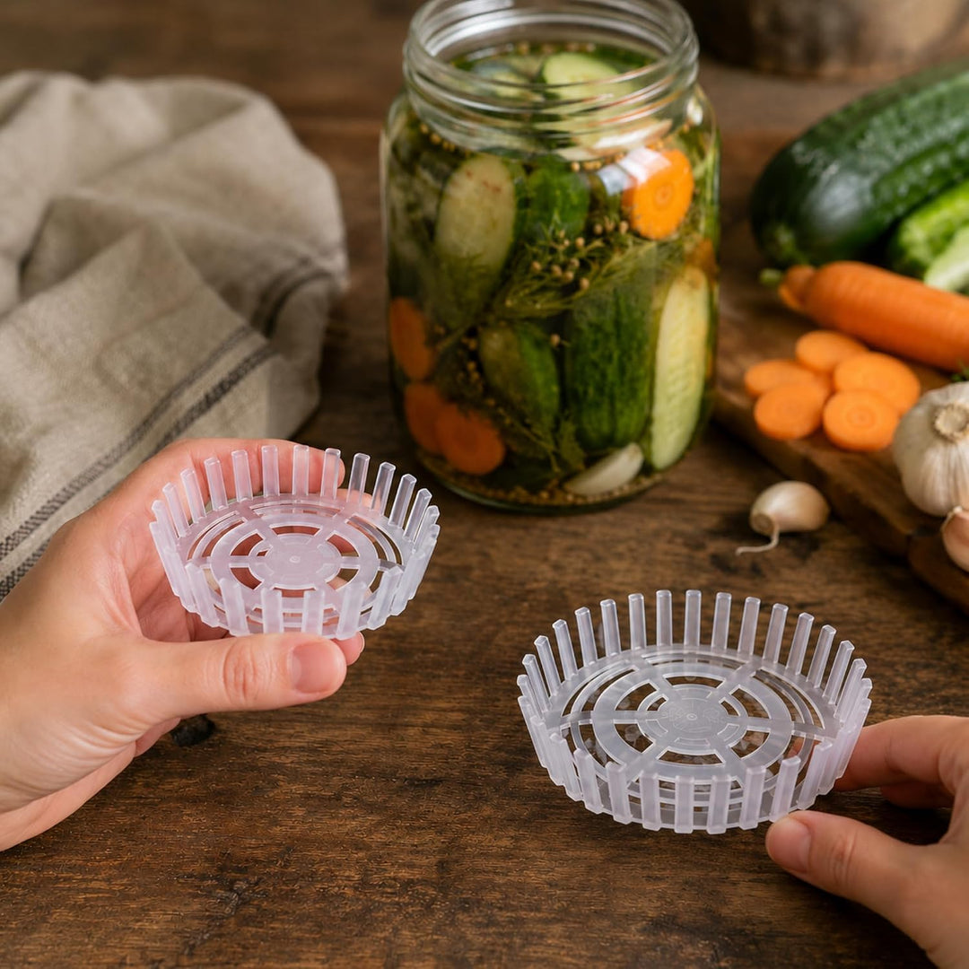 KADAX Fermentiergewichte – 20er Set | Gärhilfe fi 100 mm mit Netz für TO100-Einmachgläser | Kunststo