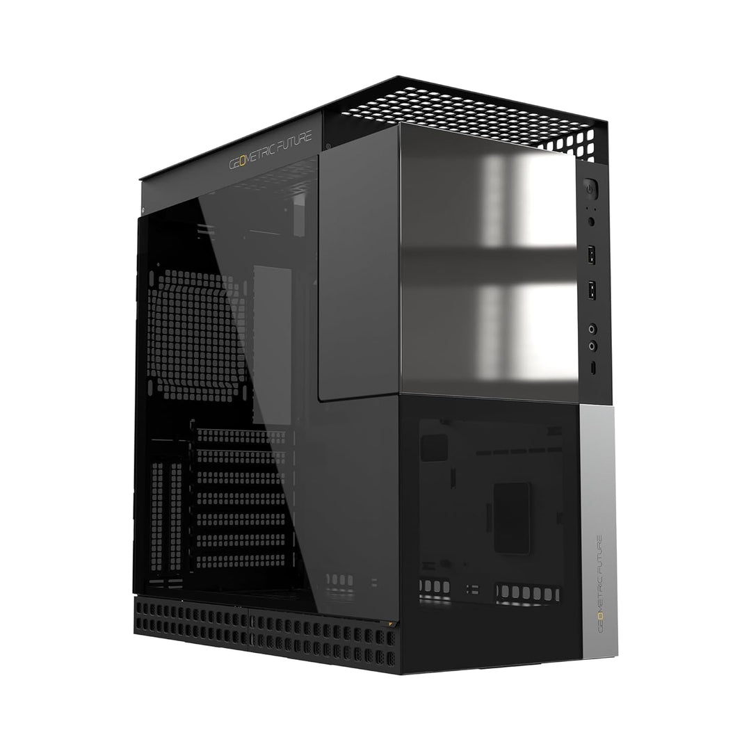 Geometric Future M4 Caliburn Mid/Mini Tower, E-ATX/ATX Gaming-Gehäuse, vertikales Lufttunnel-Design,
