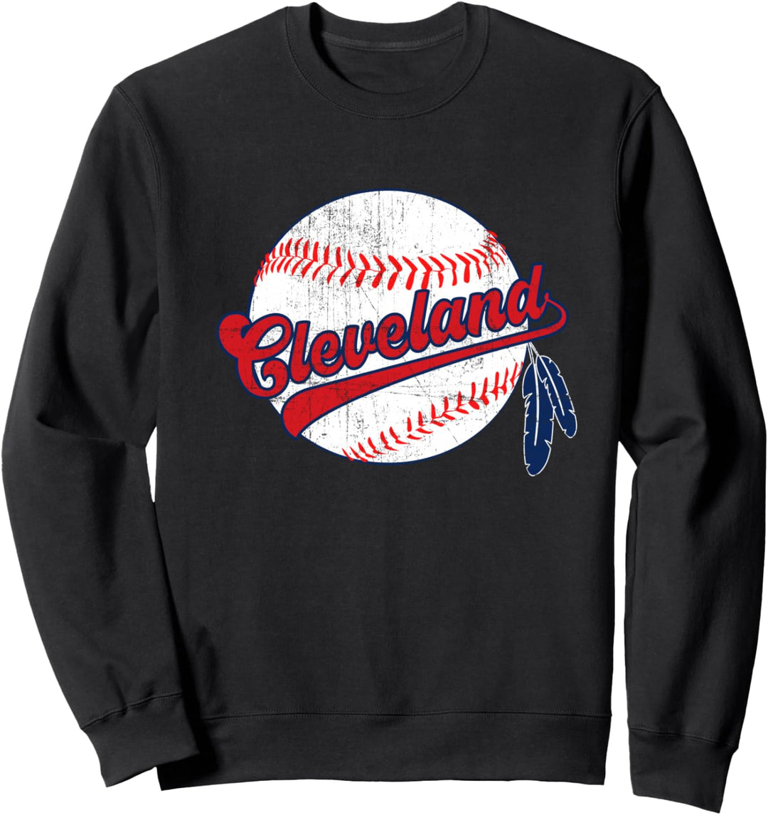 Cleveland Baseball im Vintage-Stil Sweatshirt