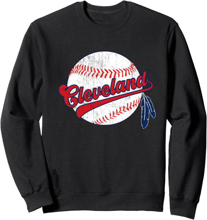 Cleveland Baseball im Vintage-Stil Sweatshirt