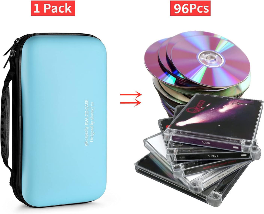 LIOVODE DVD Tasche,48 Kapazität Eva Material CD-Hülle Halter Lagerung Veranstalter Medien Halten Har