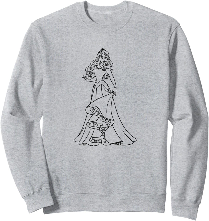 Disney Sleeping Beauty Aurora Simple Black Outline Sweatshirt