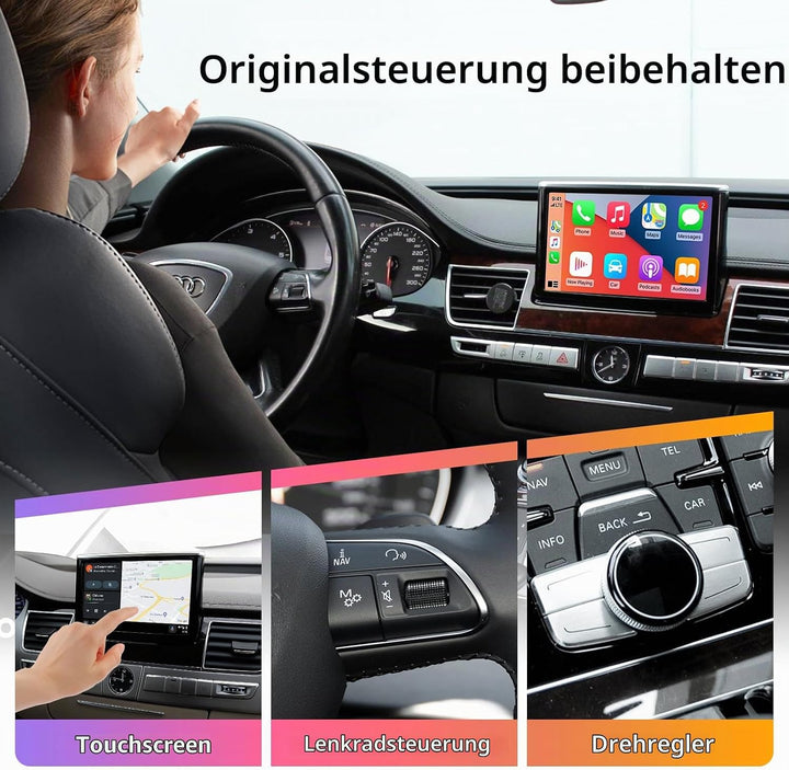 Ezonetronics Wireless CarPlay &amp; Android Auto Retrofit Kit Decoder für Audi A8 2010-2017 mit MMI 3G S
