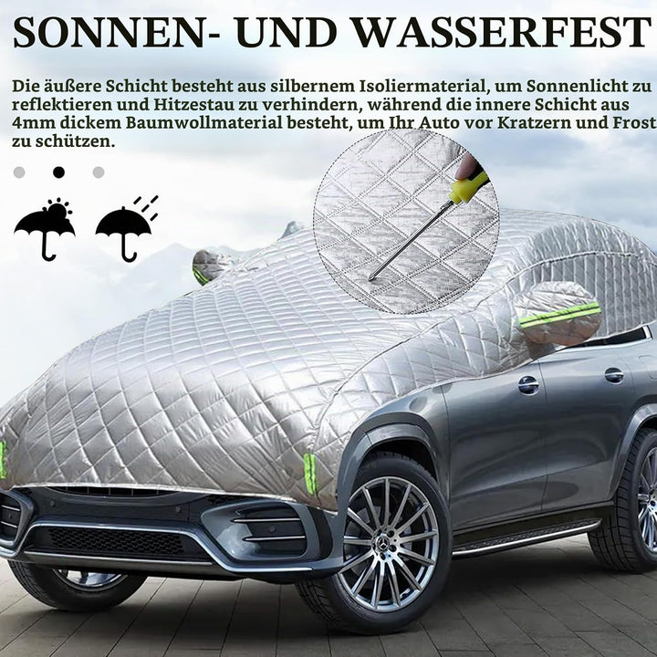 Autoabdeckung, 520x240cm Halbgaragenabdeckung Hagelschutz Auto Hageldecke für Autos Frontscheibenabd