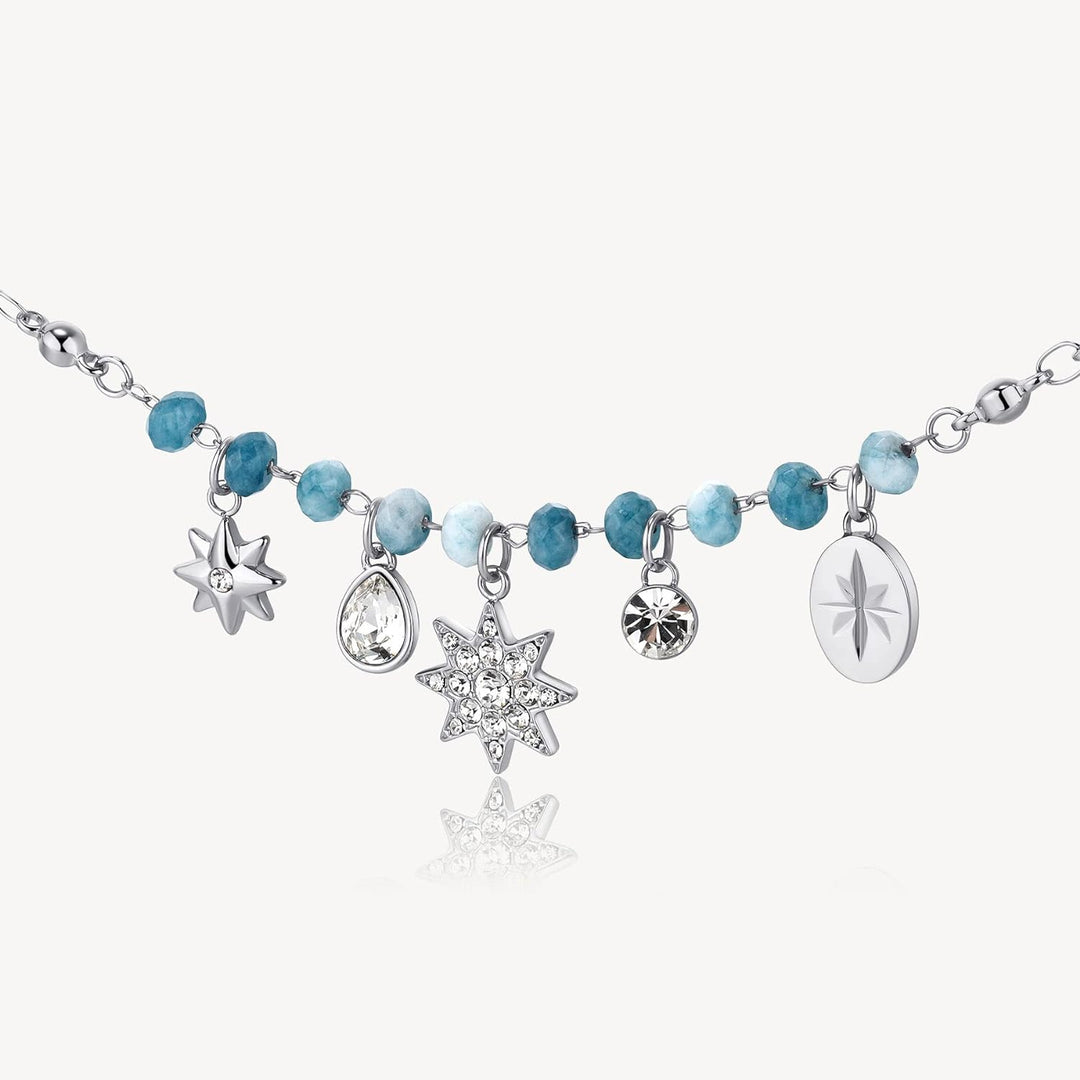 Brosway Chakra BHKN084 Star Woman Necklace in Steel with Crystals
