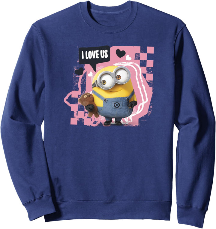 Minions Valentine's Day I Love Us Bob Teddy Bear Sweatshirt