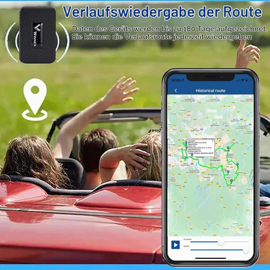 Mini Tracker 4G Kleiner GPS Tracker Ohne ABO Wasserdicht Eingebaute Batterie 1500mAh TK913 GPS für A