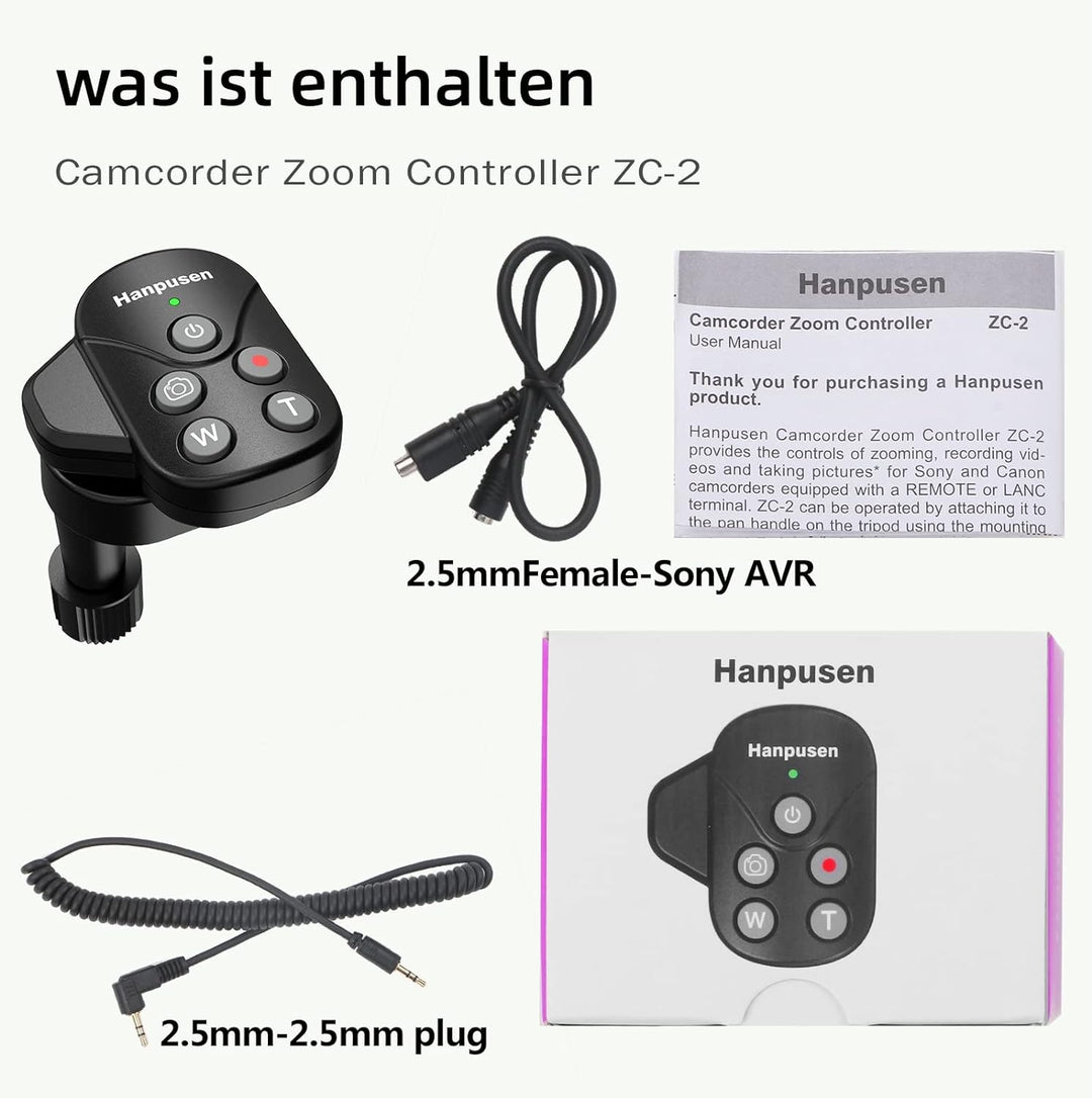 Camcorder Zoom Remote Controller Zoom Fernbedienung für Camcorder, Verschlussauslöser & Video Aufneh