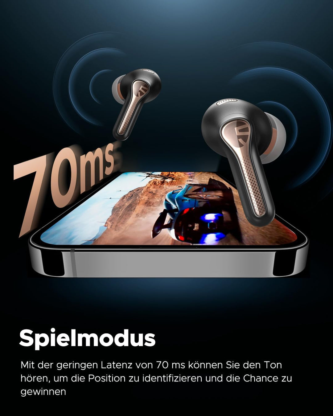 SoundPEATS Capsule3 Pro Bluetooth Kopfhörer Hi-Res Audio-Kopfhörer mit LDAC, 43dB Hybride aktive Ger