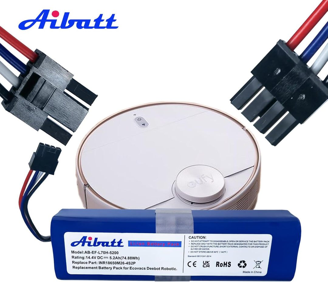 5200mAh Ersatzakku für Eufy Robovac L70 Hybrid, T2190, T2190G21 Staubsauger, Ersatz für Eufy Akku IN