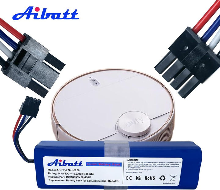 5200mAh Ersatzakku für Eufy Robovac L70 Hybrid, T2190, T2190G21 Staubsauger, Ersatz für Eufy Akku IN