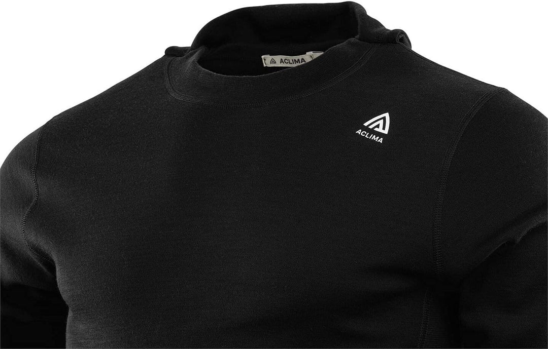 Aclima WarmWool Kapuzensweater Herren schwarz 2022 Unterwäsche XL Schwarz, XL Schwarz