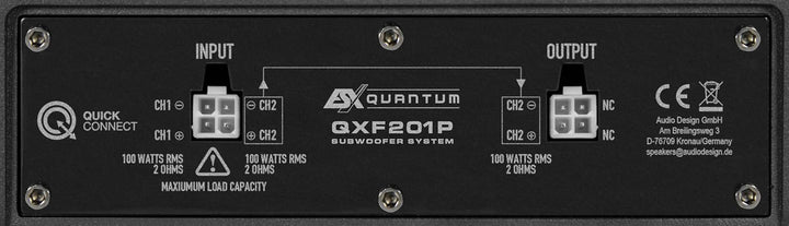 ESX QXF201P - 20 cm (8”) Subwoofer-System PASSIV kompatibel mit FIAT Ducato | incl. Montagekonsole |