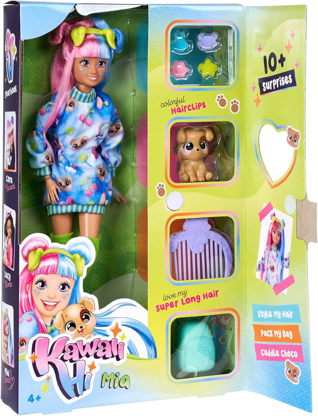 Simba 105953974 - Kawaii Hi Ankleidepuppe Mia (26 cm) - bewegliche Modepuppe zum Frisieren und Style