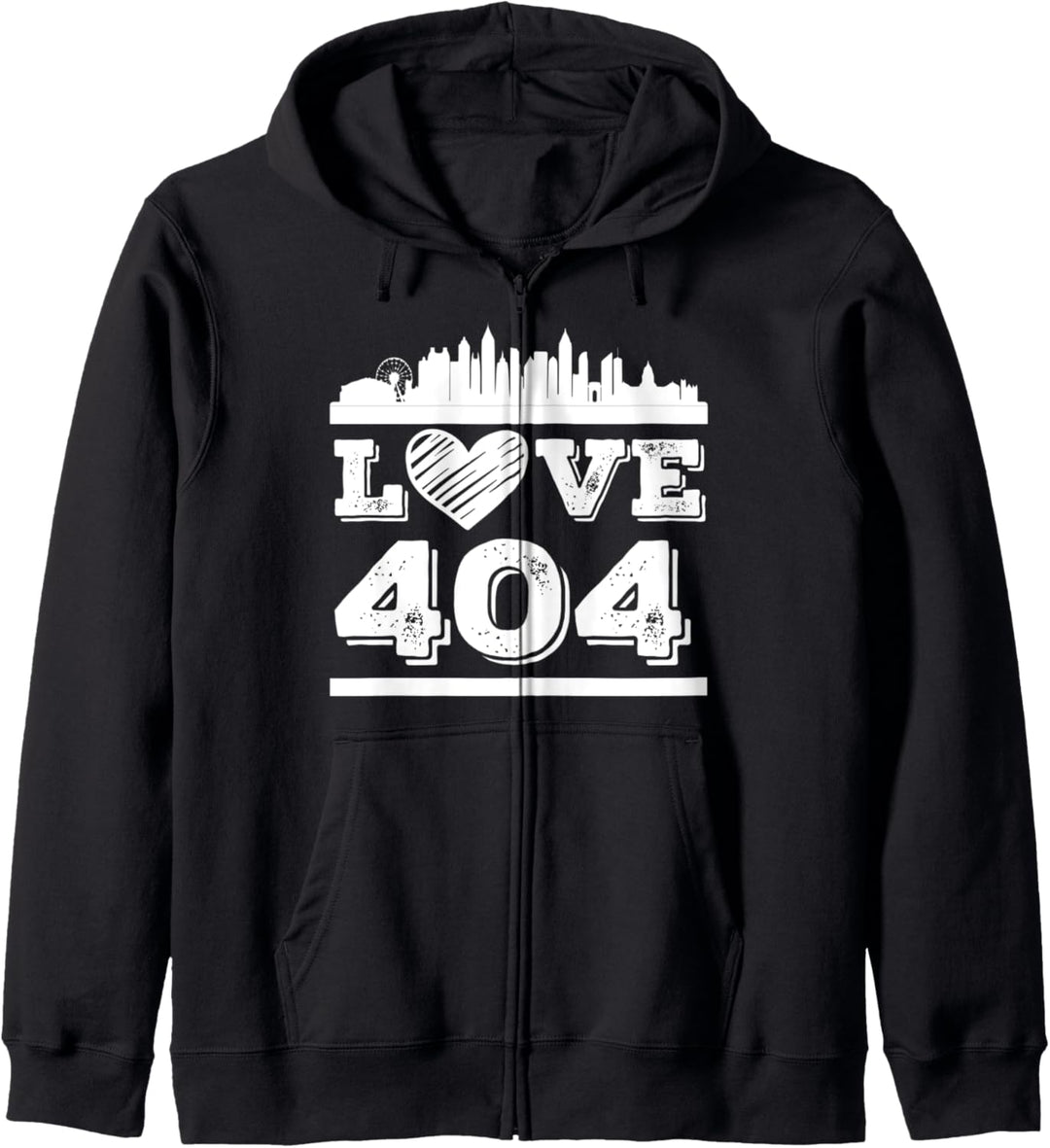 Liebe 404 - ATL Atlanta Skyline Silhouette GA Proud City Kapuzenjacke
