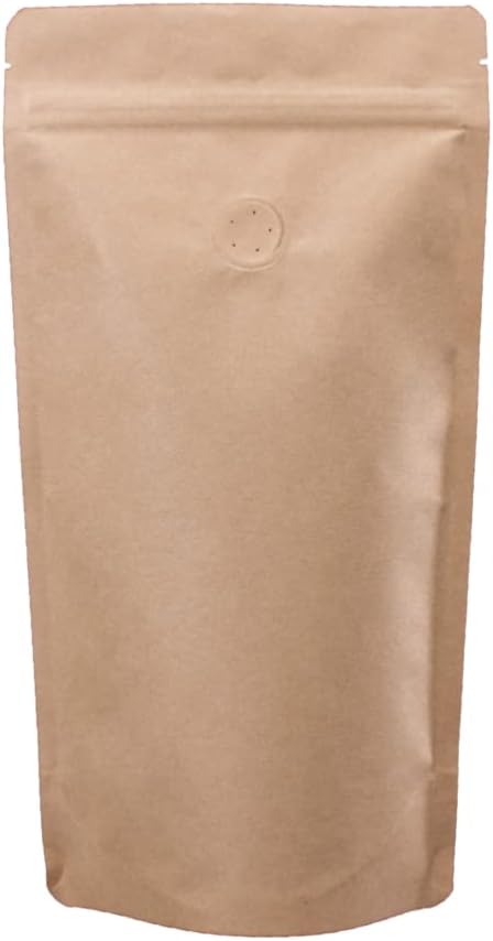 Lacers Standbodenbeutel Kraftpapier in versch. Farben, High Barrier mit Ventil, Klimaneutral, Nachha