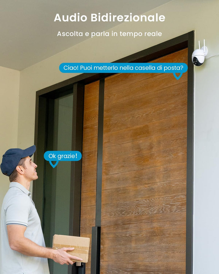 ieGeek 2K Überwachungskamera Aussen, PTZ Outdoor WLAN IP Kamera überwachung aussen, WiFi Dome Camera