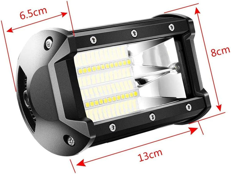 AufuN LED Arbeitsscheinwerfer 72W LED Zusatzscheinwerfer Offroad Scheinwerfer 21600LM 10-30V 6000K A