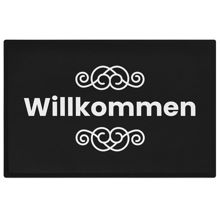 Trendation - Willkommen Fussmatte Grafik Schmutzfangmatte Geschenk Aussen Innenbereich 60x40 cm Wasc