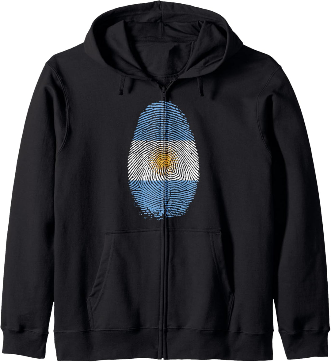 Fingerabdruck Argentinien Flagge für stolze Argentinier Kapuzenjacke